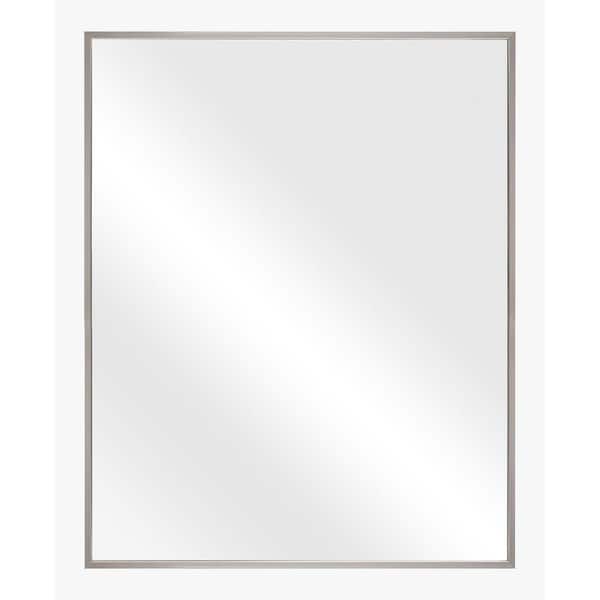 Glacier Bay 22.2 in. W x 27.7 in. H Rectangular Polystyrene Framed Wall Bathroom Vanity Mirror in Brushed Nickel HDE00495