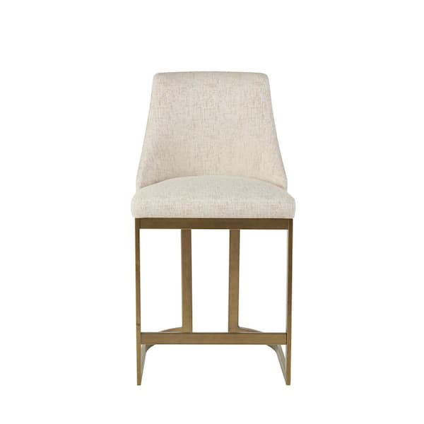 Madison Park Robertson 26.25 in. Cream Wood Counter Stool MP104-1238
