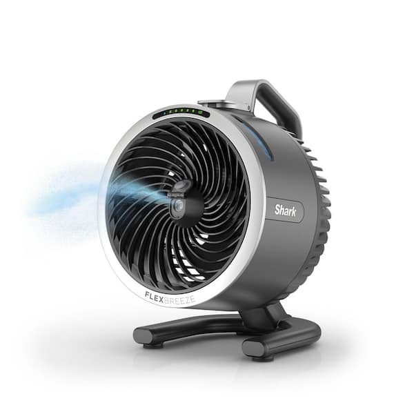 Shark FlexBreeze HydroGo 8.4 in. 5-Fan Speeds Personal Misting Portable Fan in Dark Grey FA052