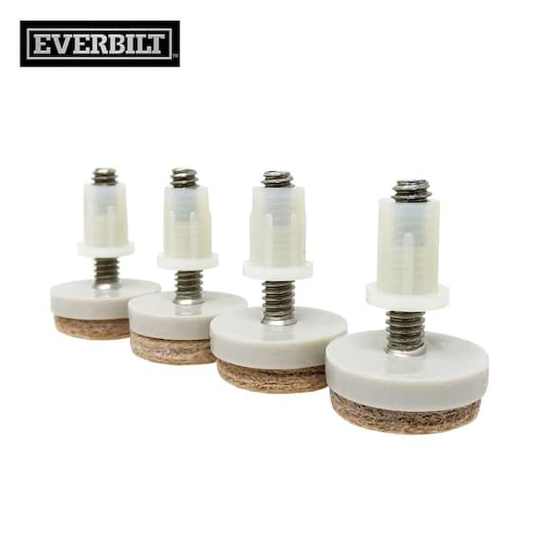 Everbilt 1 in. Beige Round Felt Threaded Stem Furniture Glides for Floor Protection (4-Pack) 49908
