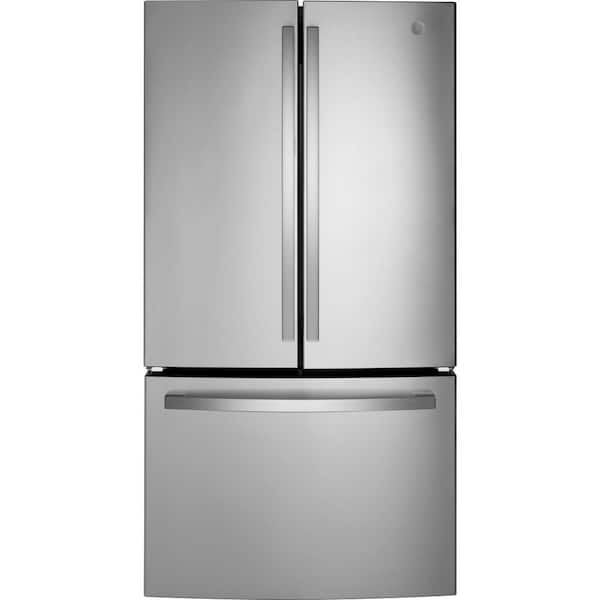 GE 27 cu. ft. French Door Refrigerator in Fingerprint Resistant Stainless with Internal Dispenser, ENERGY STAR GNE27JYMFS