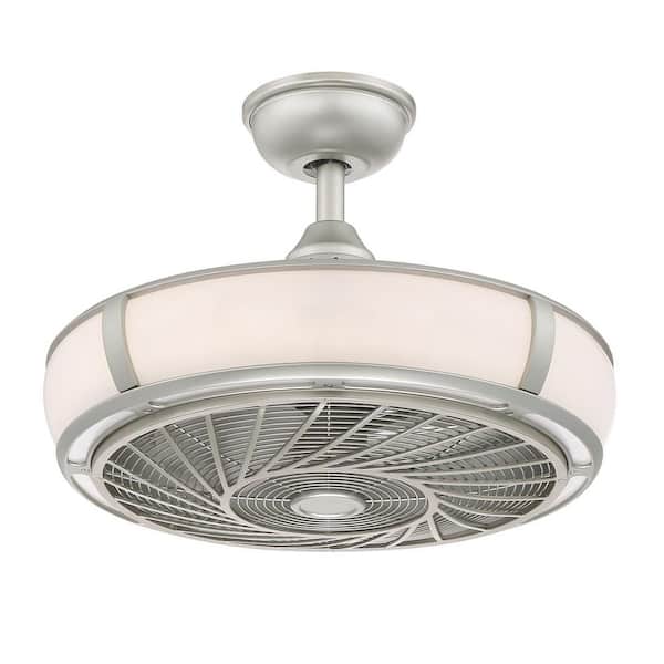 Home Decorators Collection Tuilene 21 in. Integrated LED Titanium Ceiling Fan with Light and Remote Control AK83-TM