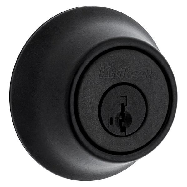 Kwikset Matte Black Double Cylinder Deadbolt Featuring SmartKey Security 665 514 SMT