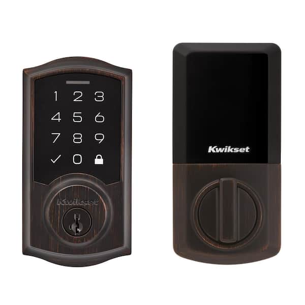 Kwikset SmartCode 270 Traditional Venetian Bronze Touchpad Single Cylinder Electronic Deadbolt Featuring SmartKey Security 9270TRL11PSMTRB