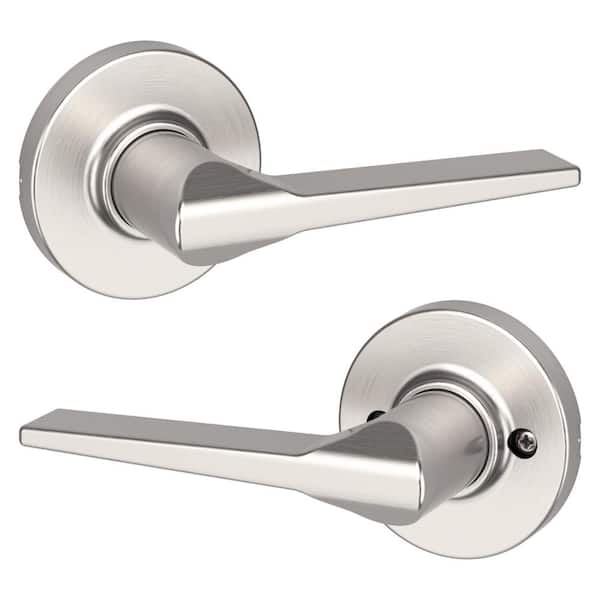 Kwikset Hollis Round Rose Satin Nickel Passage Hall/Closet Door Handle 200HSL RDT 15