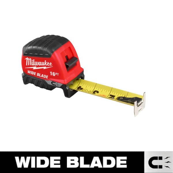 Milwaukee 16 ft. Wide Blade Magnetic Tape Measure With 16 ft. Reach 48-22-1216M