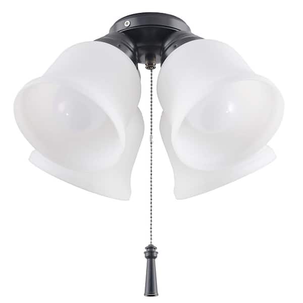 Hampton Bay Gazelle 4-Light LED Natural Iron Universal Ceiling Fan Light Kit 91306
