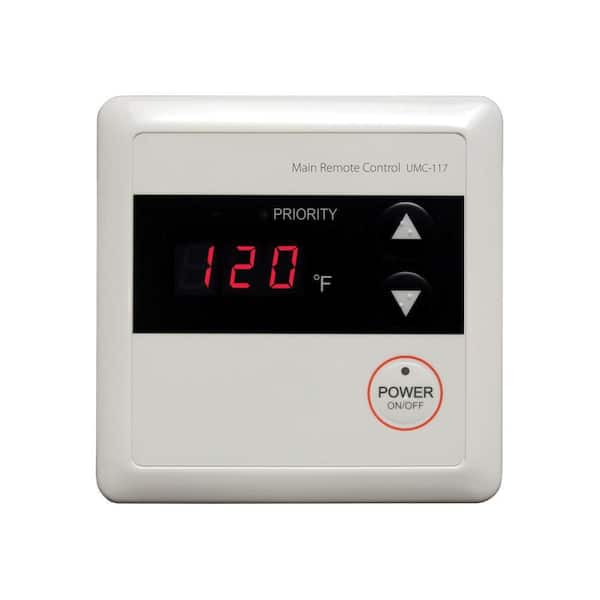Rheem Residential Wired Main Remote Control for Tankless Gas Water Heaters RTG20006DW