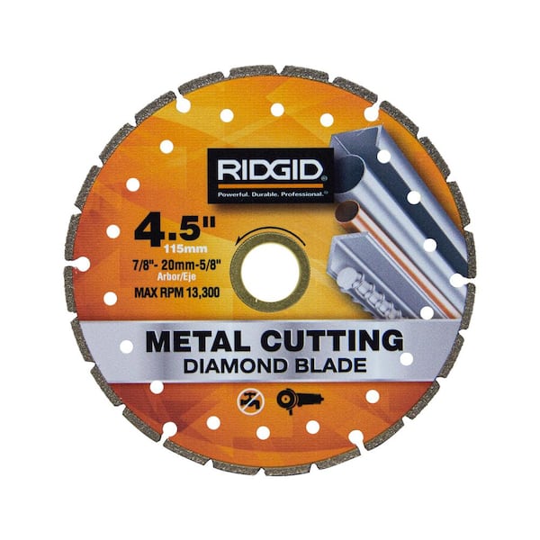 RIDGID 4.5 in. Metal Segmented Rim Cutting Diamond saw blade for metal cutting HD-MTL45