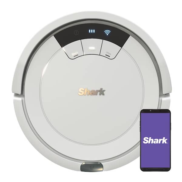 Shark ION 12.6in Robotic Vacuum, Wi-Fi Connected, Bagless, HEPA Filter for Multisurface Floor-to-Carpet in Gray RV763