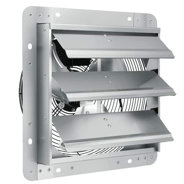 VEVOR 12 in. Shutter Exhaust Fan High-Speed 1000 CFM Aluminum Wall Mount Attic Fan, Wall Fan with Ventilation and Cooling BYCSPQSDJAC12DLJSV1