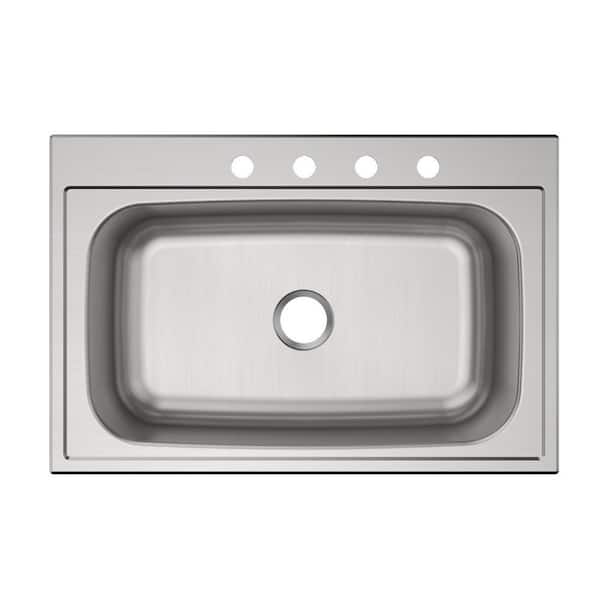 Elkay Parkway 33 in. Drop-in Single Bowl 20-Gauge Stainless Steel Kitchen Sink Only HDSB332294PW