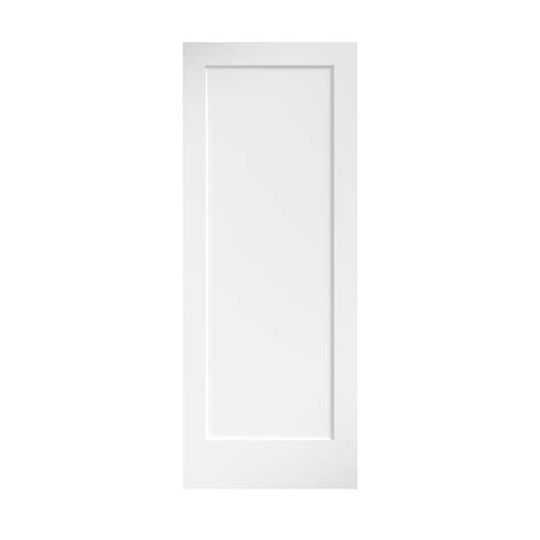 eightdoors 32 in. x 80 in. x 1-3/8 in. Shaker White Primed 1-Panel Solid Core Wood Interior Slab Door 70188014803235SH