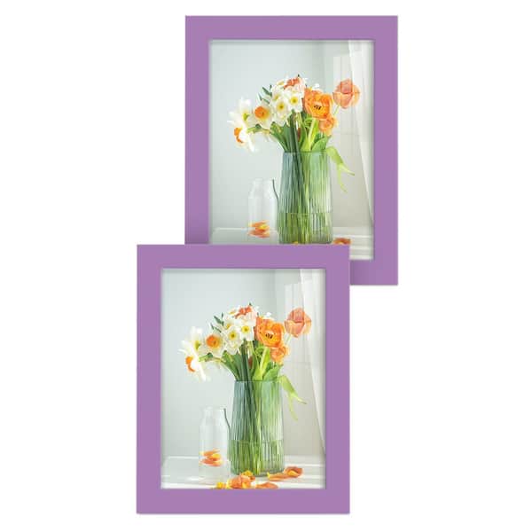 Wexford Home Modern 6 in. x 8 in. Violet Picture Frame (Set of 2) WF010E-2