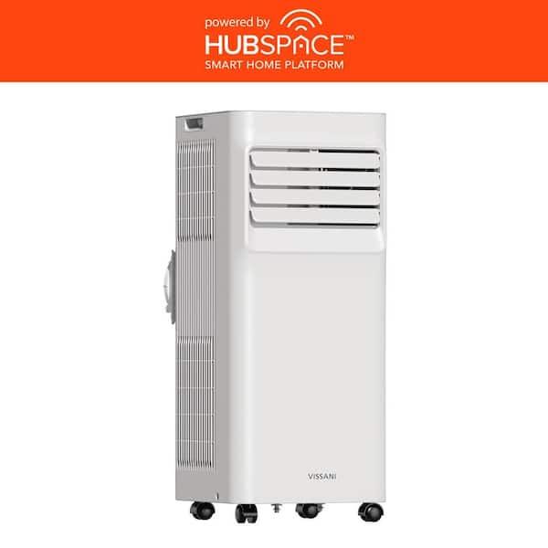Vissani 6,000 (DOE) BTU 115-Volt Portable Air Conditioner for 250 sq. ft Rooms in White, Powered by Hubspace VAP06R1AWTS