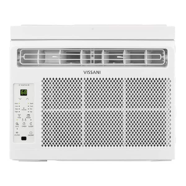 Vissani 6,000 BTU 115-Volt Window Air Conditioner for 250 sq. ft. Rooms with Remote in White VAW06R1AWT