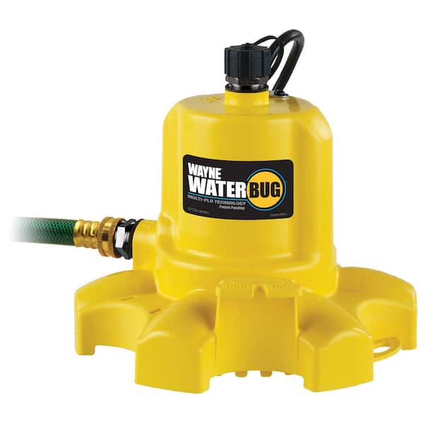 Wayne 1/6 HP WaterBUG Submersible Utility Pump with Multi-Flo Technology WWB
