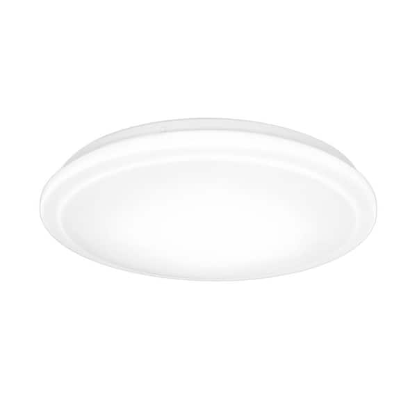 Commercial Electric 20 in. Low Profile LED Flush Mount Round Ceiling Light 2400 Lumens 3000K 4000K 5000K Dimmable Bedroom Lighting 564511111
