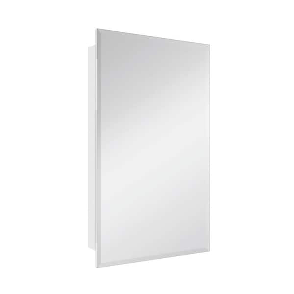 Glacier Bay 16 in. W x 26 in. H Rectangular Wood Composite Medicine Cabinet with Mirror 45406