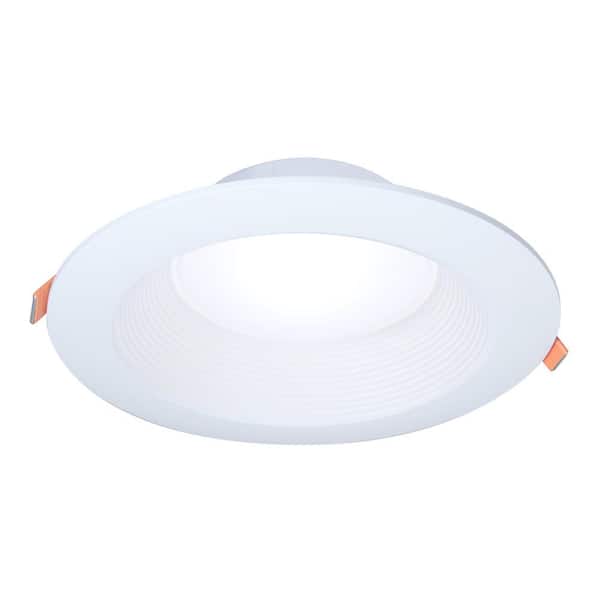 HALO LTB 6 in. Selectable CCT (3000K-5000K) Integrated LED, White Recessed Light, Dimmable Retrofit Trim LTB6089FS351EWHDMR
