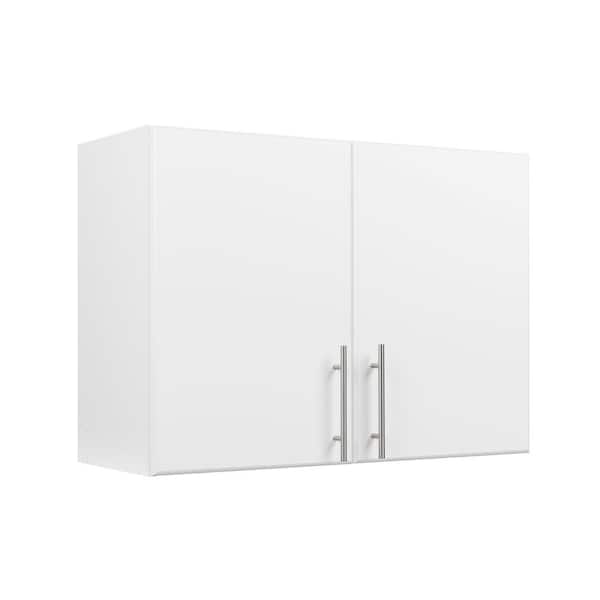 Prepac White Cabinet: Elite Wall Cabinet, WEW-3224 Garage Cabinet with Storage Shelf, Stackable 16 in.D x 32 in.W x 24 in.H WEW-3224