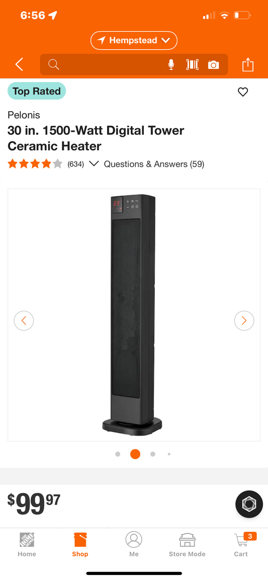 Digital Ceramic Tower Heater