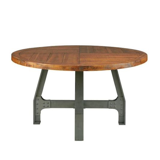 INK+IVY Lancaster Amber/Graphite Wood 4 Legs Dining Table Seats 6 II121-0036