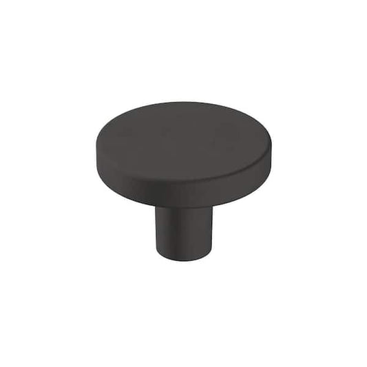 Amerock Versa 1-3/8 in. (35mm) Modern Matte Black Round Cabinet Knob BP36904FB