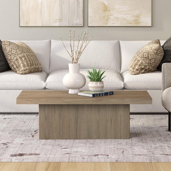 Meyer&Cross Torren 47.5 in. Antiqued Gray Oak Rectangle MDF Top Coffee Table CT2265