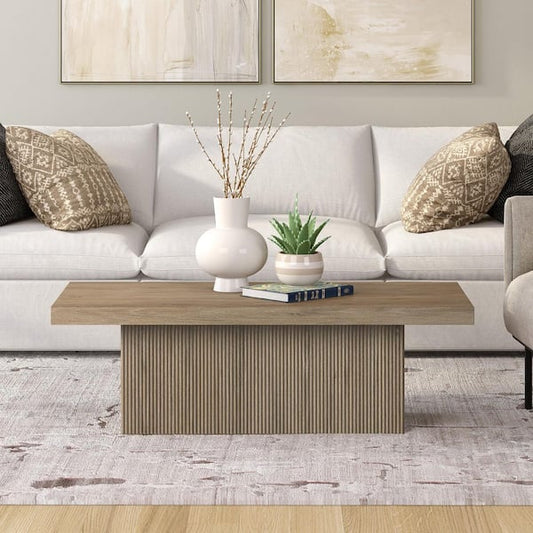 Meyer&Cross Torren 47.5 in. Antiqued Gray Oak Rectangle MDF Top Coffee Table CT2265