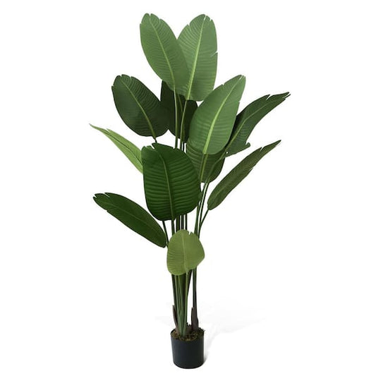 CAPHAUS 6 ft. Artificial Bird of Paradise Plant with 13-Trunks, Realistic Look and Easy Maintenance, Perfect for Home or Office HDFT-CHBP7201