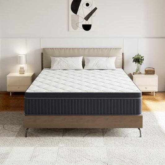 Babo Care Full Size Medium Comfort Level Hybrid Gel Memory Foam 12in. Cooling and Skin-Friendly Mattress TXAMH0612FW