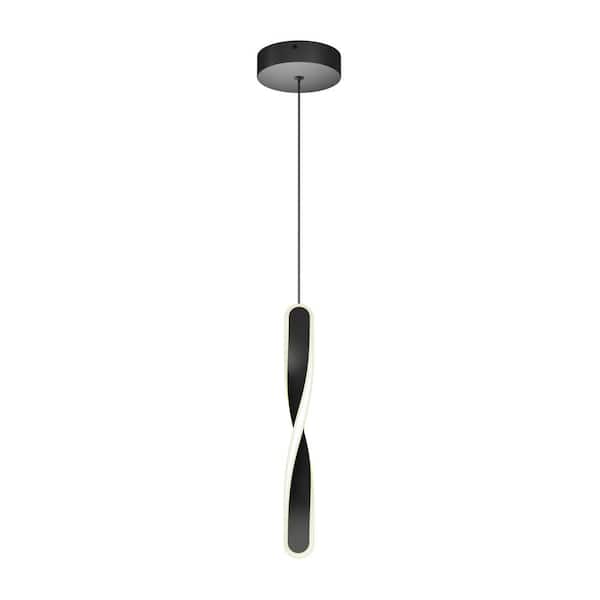 Artika Finley 13-Watt Integrated LED Black Modern Hanging Pendant Light with 5CCT for Kitchen Island PDT1-FI5C-HD2BL