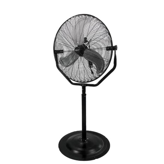 Commercial Electric 30 in. 3-Speeds High Velocity Tilting Pedestal Fan with Adjustable Height in Black SFSC1-750S