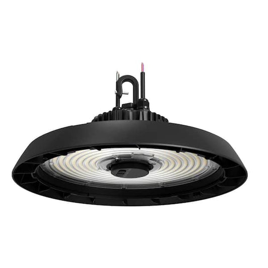 Commercial Electric 1-Pack 14 in. Black Integrated LED Dimmable High Bay Light at 30000 Lumens, 5000K Daylight HLF-HD08a-200
