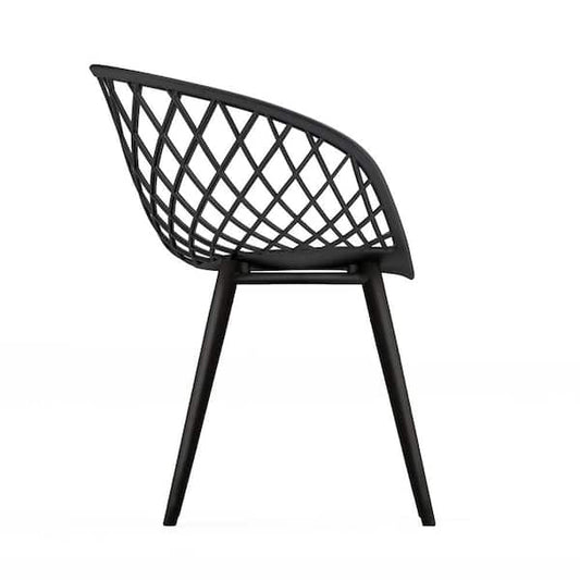 Jamesdar Kurv Black Arm Chair (Set of 2) JBCHA953-2BKBK