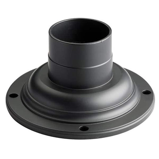 KICHLER 7 in. x 3.5 in. Black Aluminum Outdoor Pedestal Mount (1-Pack) 9530BK
