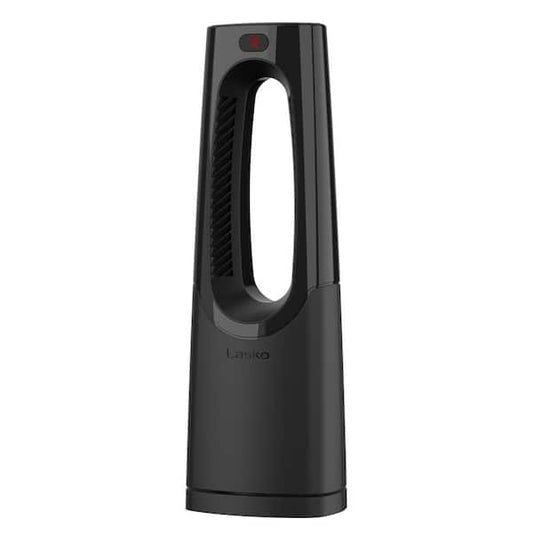 Lasko Bladeless 1500W 28 in. Black Electric Oscillating Tower Ceramic Space Heater with Remote Control and Digital Display CW100