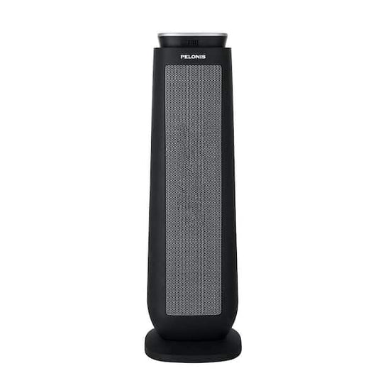 Pelonis 1500-Watt 23 in. Digital Tower Indoor Ceramic Heater Quiet Operation w/ Safety Overheat Protection and Fan Mode in Black PHT23D7ABB