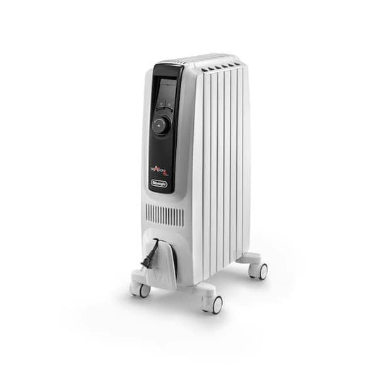 DeLonghi 1500-Watt 5120 BTU Electric Oil Filled Radiator Space Heater Quiet Full Room Comfort TRD50615E