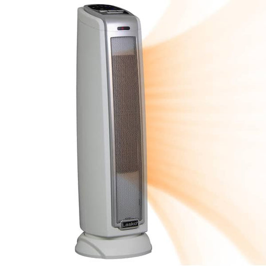 Lasko Tower 23 in. 1500-Watt Electric Ceramic Oscillating Space Heater, White 5775