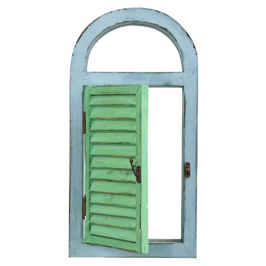 Nearly Natural Vintage Window Shutter and Mirror 7024