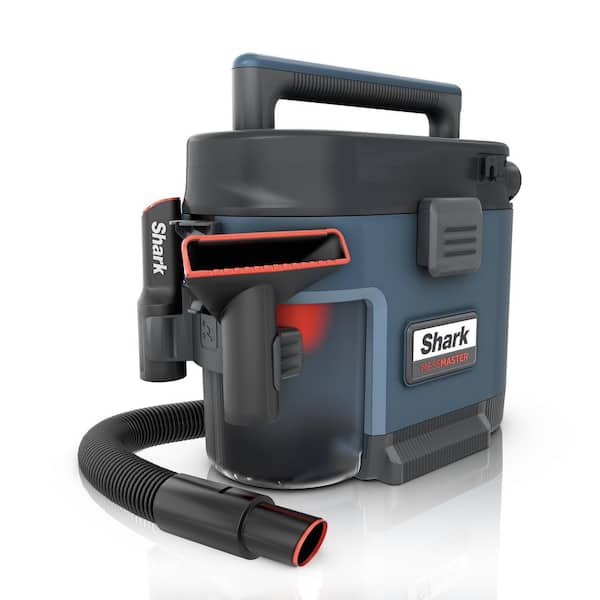 Shark MessMaster Portable 1 Gal. 7-Peak HP Corded Wet/Dry Vacuum with Self-Rinsing and AnyBag technology in Navy VS101