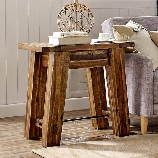 Alaterre Furniture Durango 27"W Industrial Wood End Table ANDU0174