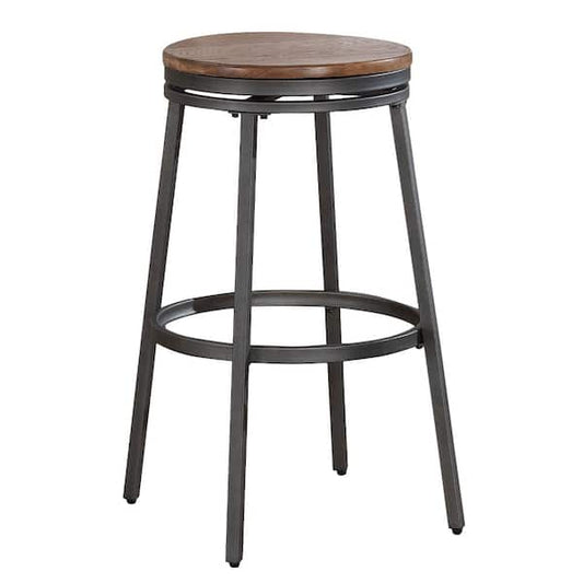 American Woodcrafters Stockton 25 in. Slate Grey Swivel Bar Stool B1-100-25W
