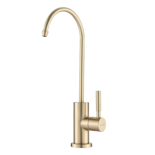 Magic Home Single Handle Lead-Free Beverage Faucet Kitchen Water Filter Faucet in Brushed Gold MS-7002A-4-BG