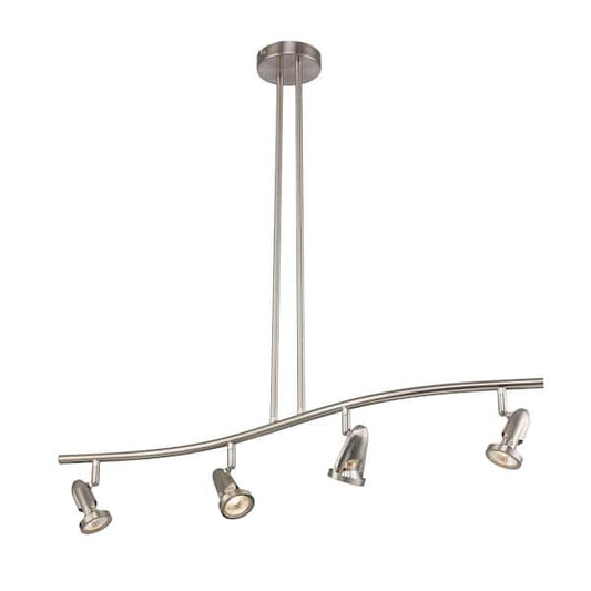 Bel Air Lighting Stingray 2.7 ft. 4-Light Brushed Nickel Track Light Fixture W-466 BN