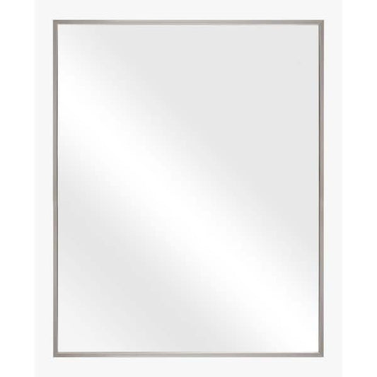 Glacier Bay 22.2 in. W x 27.7 in. H Rectangular Polystyrene Framed Wall Bathroom Vanity Mirror in Brushed Nickel HDE00495