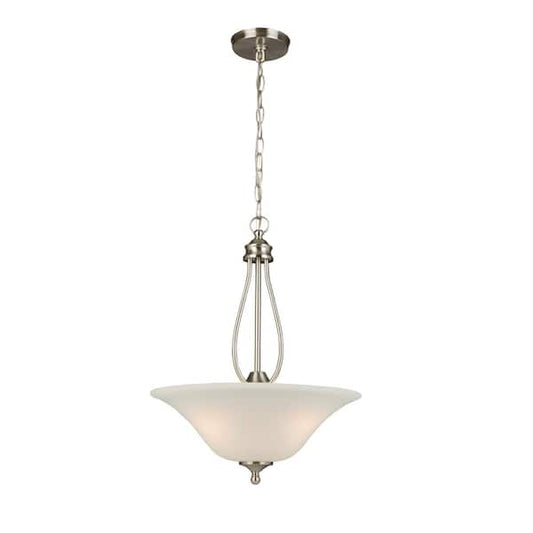 Hampton Bay Kensley Park 3-Light Brushed Nickel Pendant EFG8913L-2