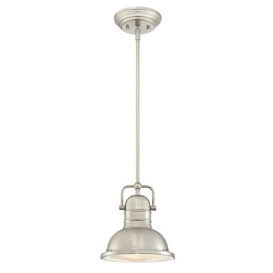 Westinghouse Boswell 1-Light Brushed Nickel Mini Pendant with LED Bulb 6334600